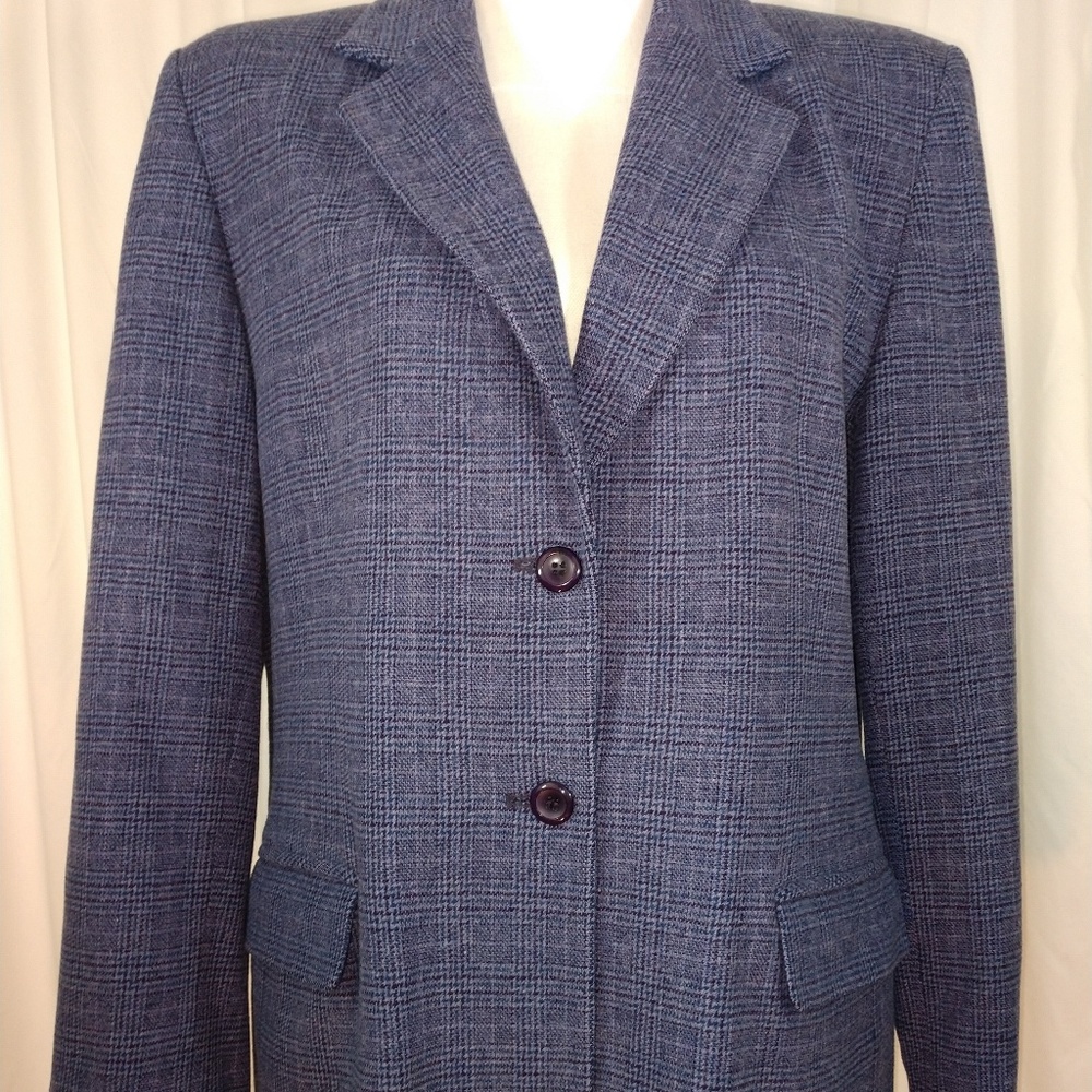 Pendleton Purple Plaid Pants Suit Size 14